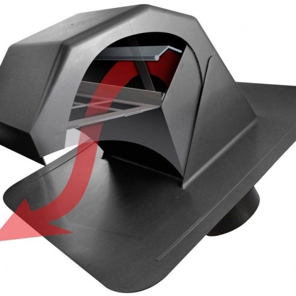 Duraflo Gooseneck Exhaust Vent - black