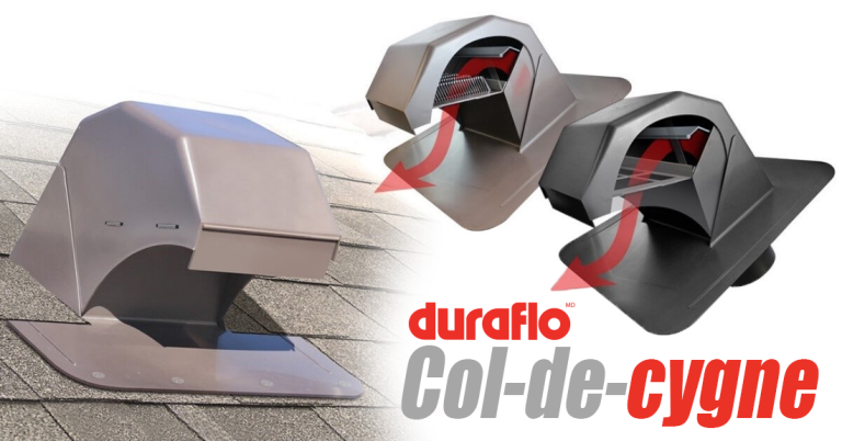Évents d’évacuation de toiture en col-de-cygne Durafloᴹᴰ