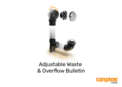 adjustable waste & overflow bulletin